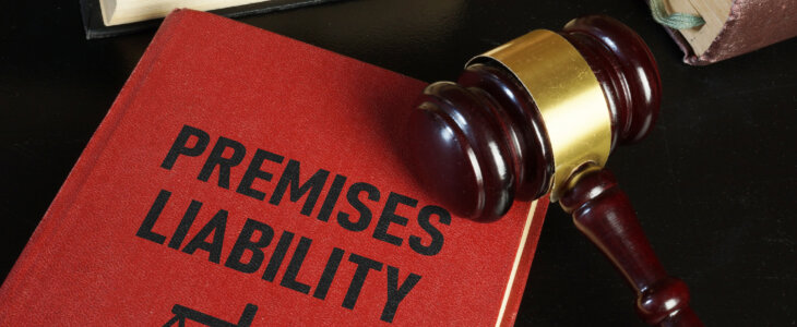 Red book on premises liability law and legal gavel