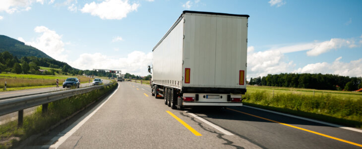 Heavy Cargo Truck on a Highway